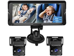 Cámara Para Coche Con Espejo Retrovisor, Pantalla De Doble Canal De 6,8 Pulgadas, Pantalla 1080p.