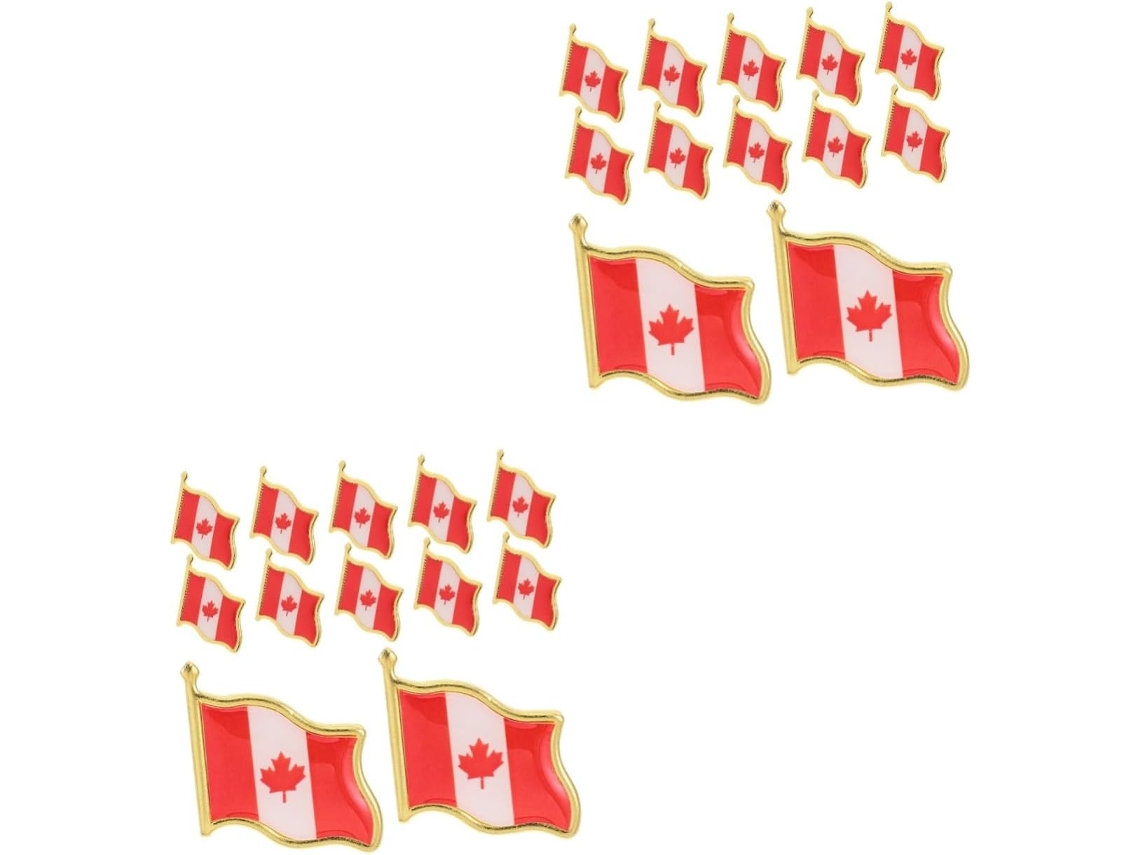 Nuobesty 50 Piezas De Insignias De La Bandera De Canadá, Broches Para Ropa Y