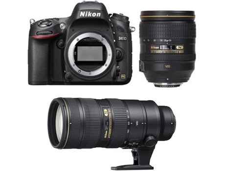 Kit Cámara Réflex NIKON D610 + AF-S 24-120MM F4G ED VR + AF-S 70-200MM F2.8G ED VR II