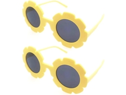 2 Pares De Gafas De Sol Redondas Con Estampado Floral Para Niños, Protección Uv 400, Regalo Ideal Para Niñas Y Niños.