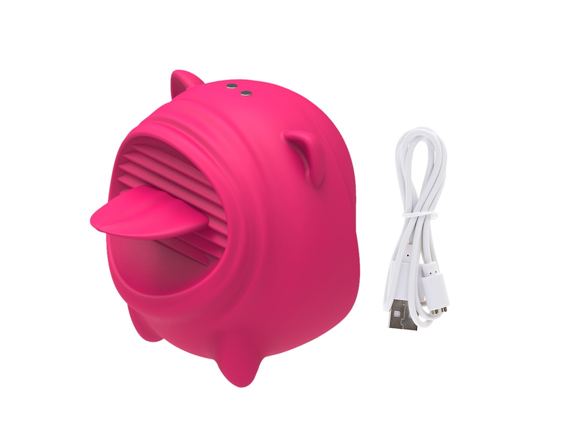 Vibrador De Masaje Para Lamer La Lengua De 10 Frecuencias Para Mujeres (rojo Rosa) Yizhood