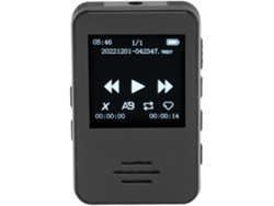 Reproductor MP3 Bluetooth YIZHOOD HW-A2 1.33Inch Grabadora digital (32GB - Negro)