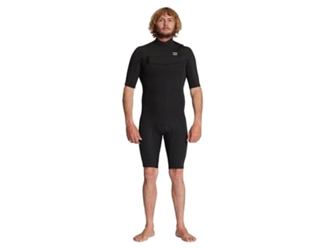 Terno de Neoprene Manga Curta com Zíper no Peito Absolute Preto Xlbillabong