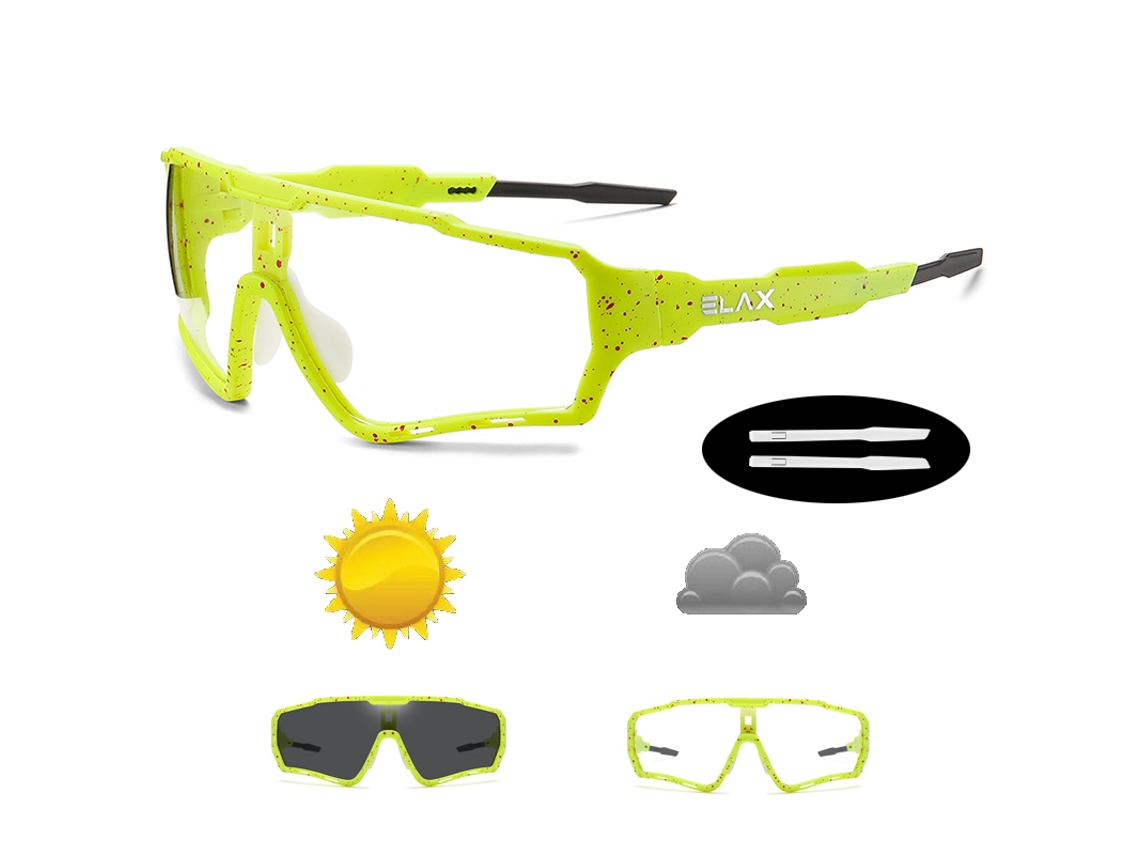Gafas de ciclismo fotocromáticas polarizadas con protección UV400 en fibra de acetato MDUG (estilo 7)