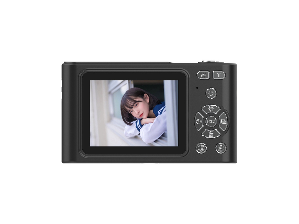 Cámara digital CCD para estudiantes H15 negra + tarjeta de memoria de 16 GB