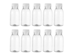 Juego De 10 Botellas Plástico 300 Ml Para Leche Y Bebidas (transparentes)