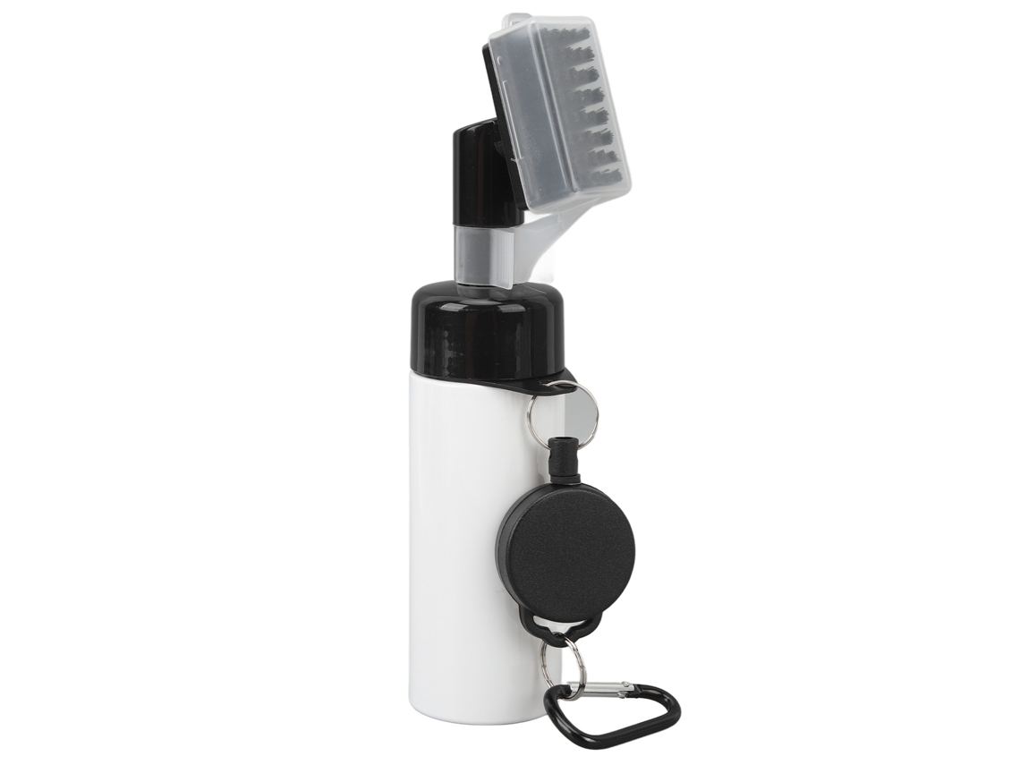 Cepillo De Agua Para Golf Con Cerdas De Nailon Y Botella Portátil De 160 Ml Con Cable Retráctil - Blanco