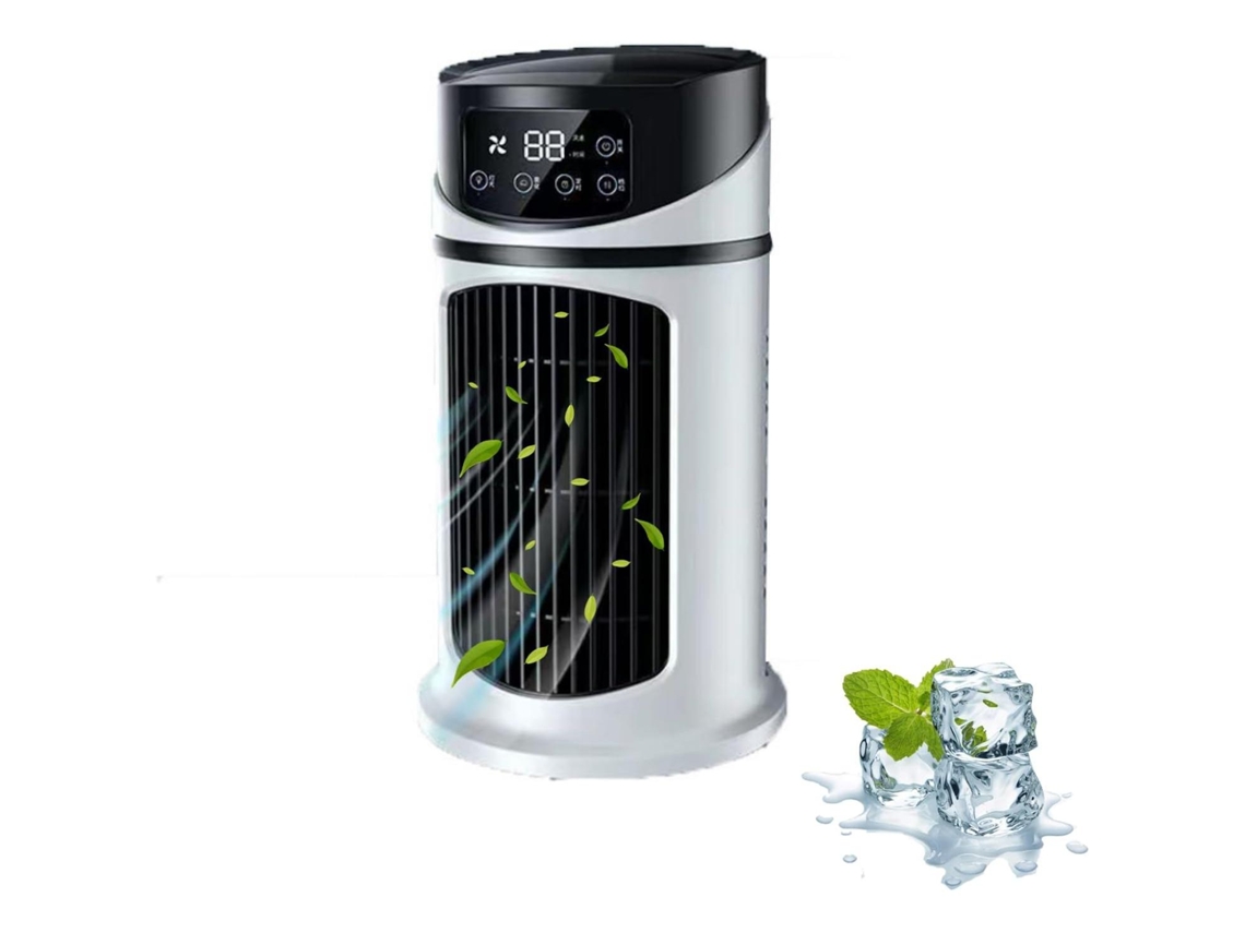 Ventilador de mesa MDUG, de perfil bajo, silencioso, potente, 11 aspas.