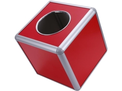 Caja Cuadrada Multifuncional De Aleación De Aluminio Rojo Para Guardar Bolas De Lotería.
