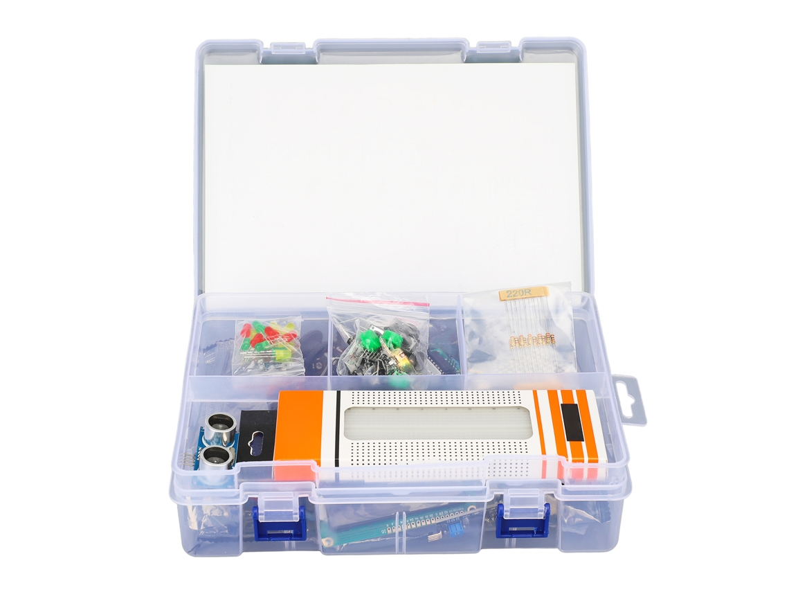Kit De Inicio De Placa De Desarrollo Con Componentes Electrónicos Para Aprendizaje Y Proyectos.