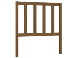 Cabecero de cama MAISON EXCLUSIVE en pino macizo color miel, 81x4x100 cm