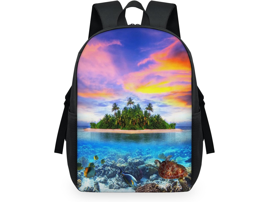 Mochila Verano Para Niños Niñas Hombres Mujeres Animales Marinos Mochila Multiusos Escolar Informal Portáti