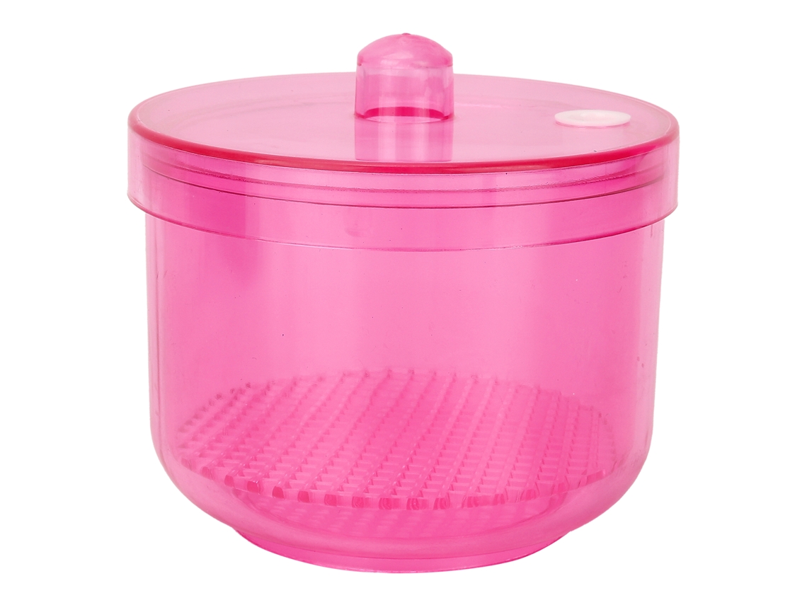 Caja De Limpeza Portátil Para Ferramentas De Manicure E Arte De Unhas Cor Rosa
