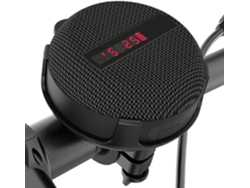 Altavoz portátil para bicicleta, pantalla de batería y micrófono incorporado a prueba de agua y polvo