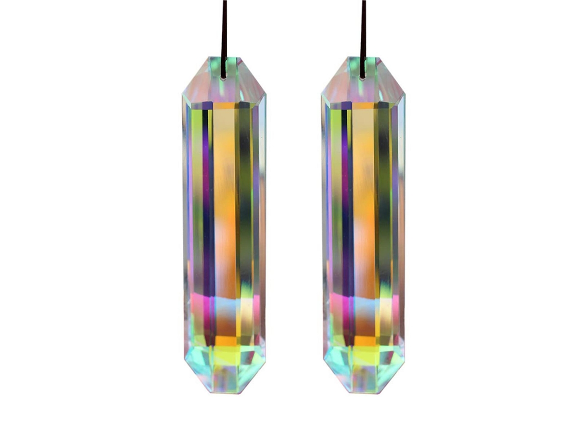 Prismas de cristal largos con efecto arcoíris, amplia gama de aplicaciones, herramienta para crear efecto arcoíris en casa.