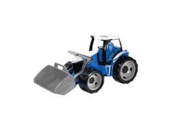 Vehículo de juguete LENA TOYS Tractor con Pala Frontal Azul y Blanco