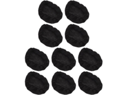 Juego De 10 Fundas Negras Elásticas De Tela Para Auriculares Con Protección Antipolvo.