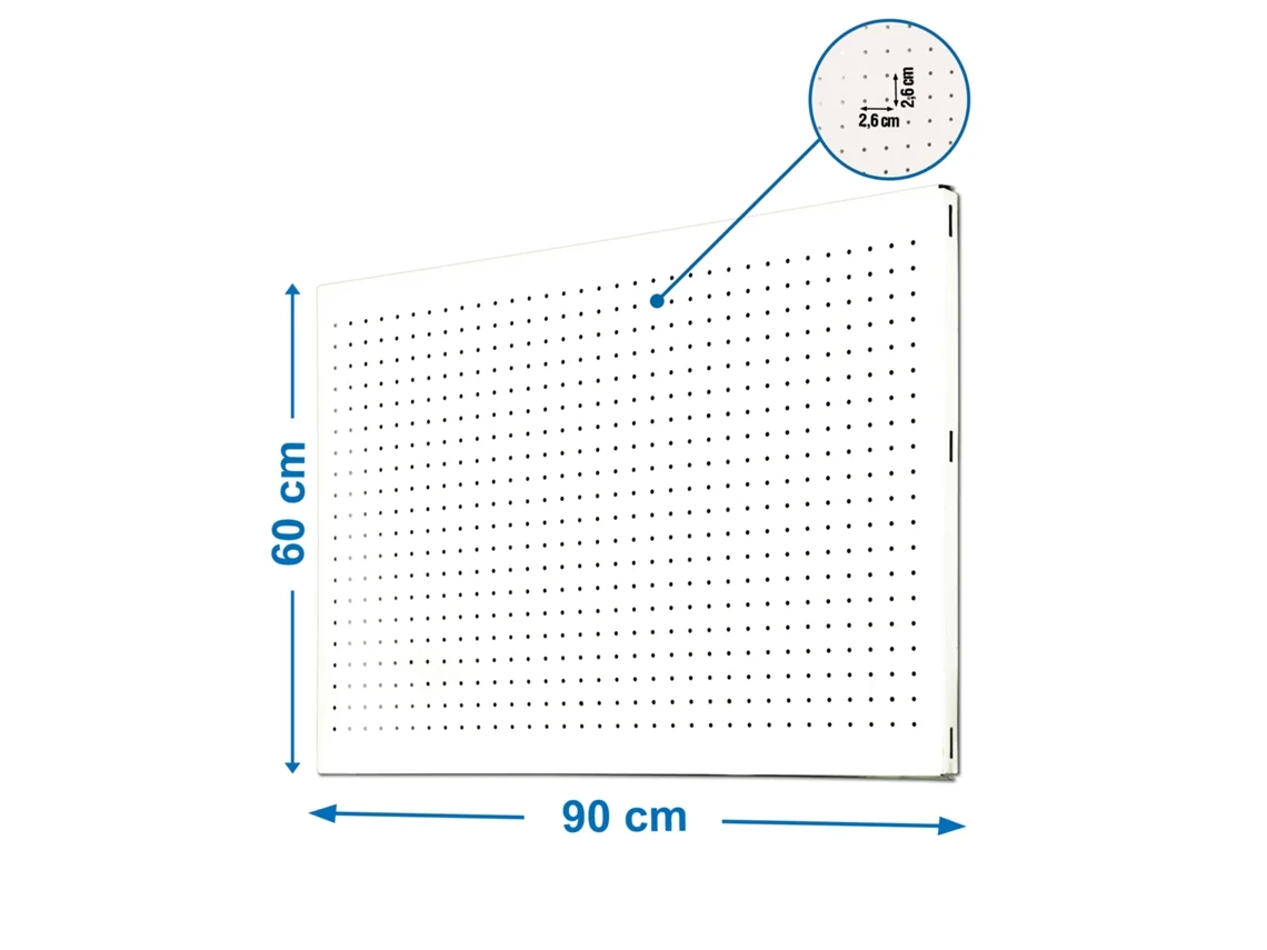 Panel perforado Panel Perforado 900x600mm Blanco