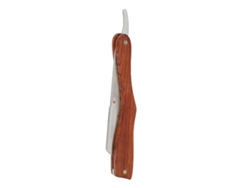 Navaja Recta Manual Vintage De Madera Antideslizante Sin Cuchilla Para Hombres S80‑7 Plata