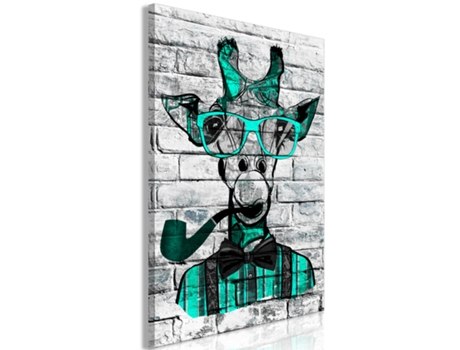 Cuadro ARTGEIST Giraffe with Pipe (1 Part) Vertical Green (20x30)