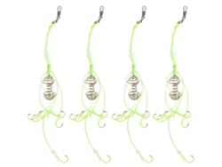Señuelo Para Pesca De Carpas Con 6 Anzuelos Luminosos, Señuelo Alimentador De Resorte De Acero Inoxidable, Equipo De Pesca N.° 9