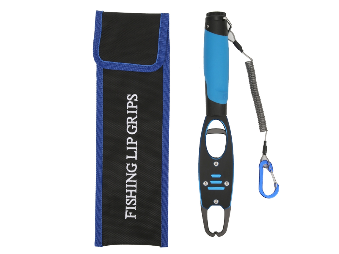 Alicates De Pesca De Aleación De Aluminio Con Mango Antideslizante, Fish Control Set Bl-040 Azul Con Escala.