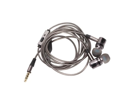 HURRISE Auriculares con cable Auriculares con cable con aislamiento de ruido Caja de almacenamiento para reproductor de vídeo de ajuste cómodo