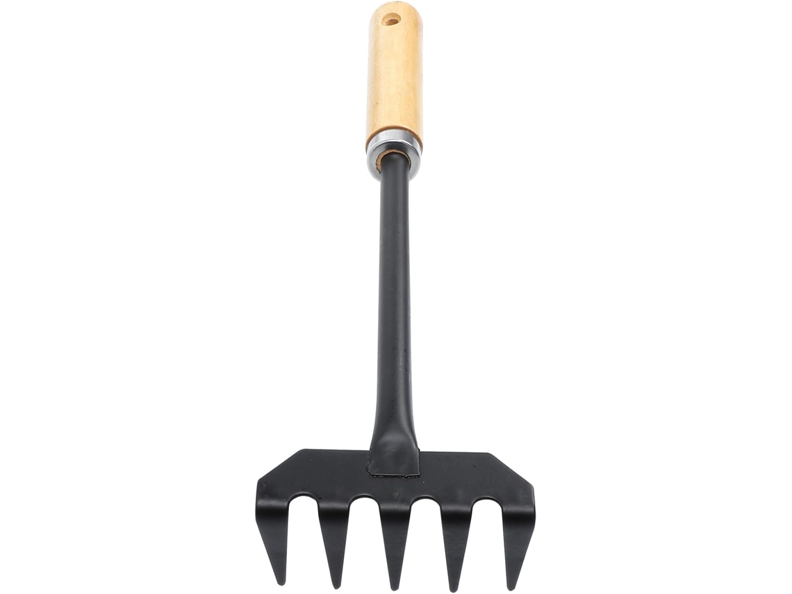 Rastrillo De Mano De Hierro Negro Para Facilitar La Jardinería Y