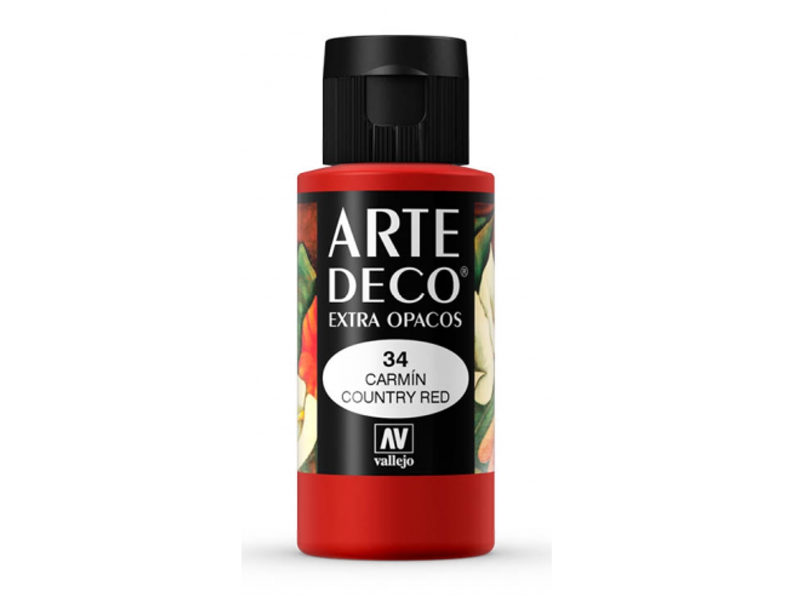 Pintura Acrilica Arte Deco Vallejo 60 Ml (Carmín 34)