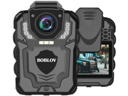 Cámara policial 1296p impermeable con 2 cámaras LCD, visión nocturna, grabadora de bucle, color negro Yizhood