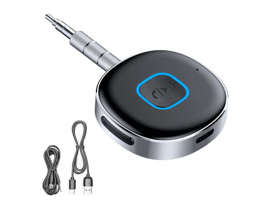 Adaptador Aux Bluetooth Yizhood J33 3.5mm 10h Playtime Negro