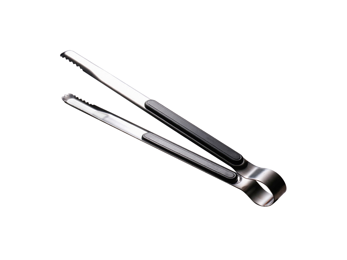 Lengüeta de cocina de acero inoxidable, 25,5 cm, color negro, fácil limpieza, para barbacoa