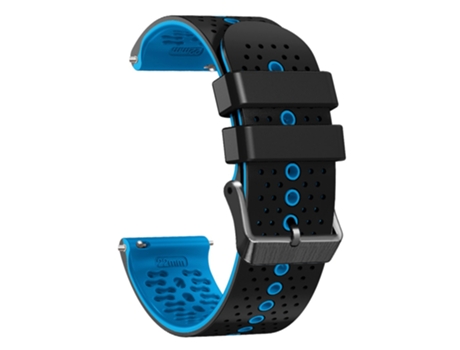 Correa de Silicona 22mm dos colores para Garmin Forerunner 255/745 - negro/cielo azul
