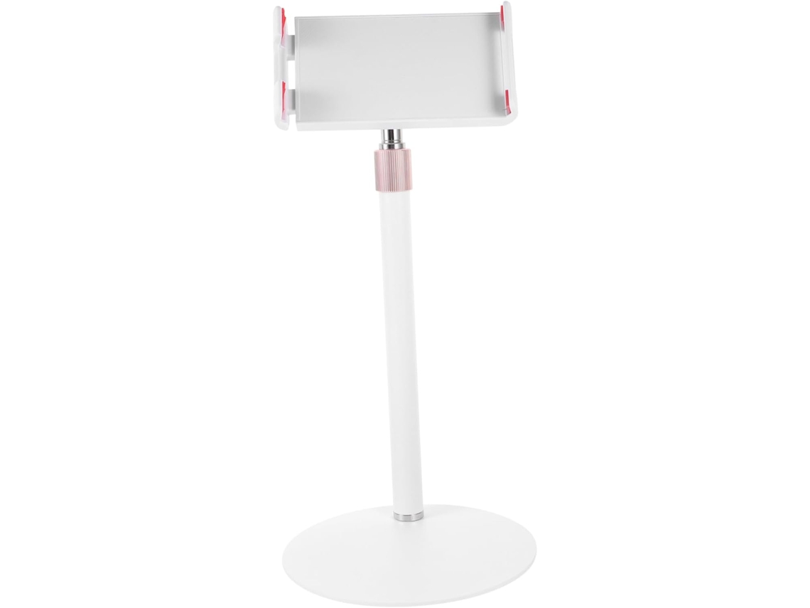 1 Soporte Multifuncional Blanco Para Teléfono De Escritorio, Compatible Con Tabletas Y Smartphones.