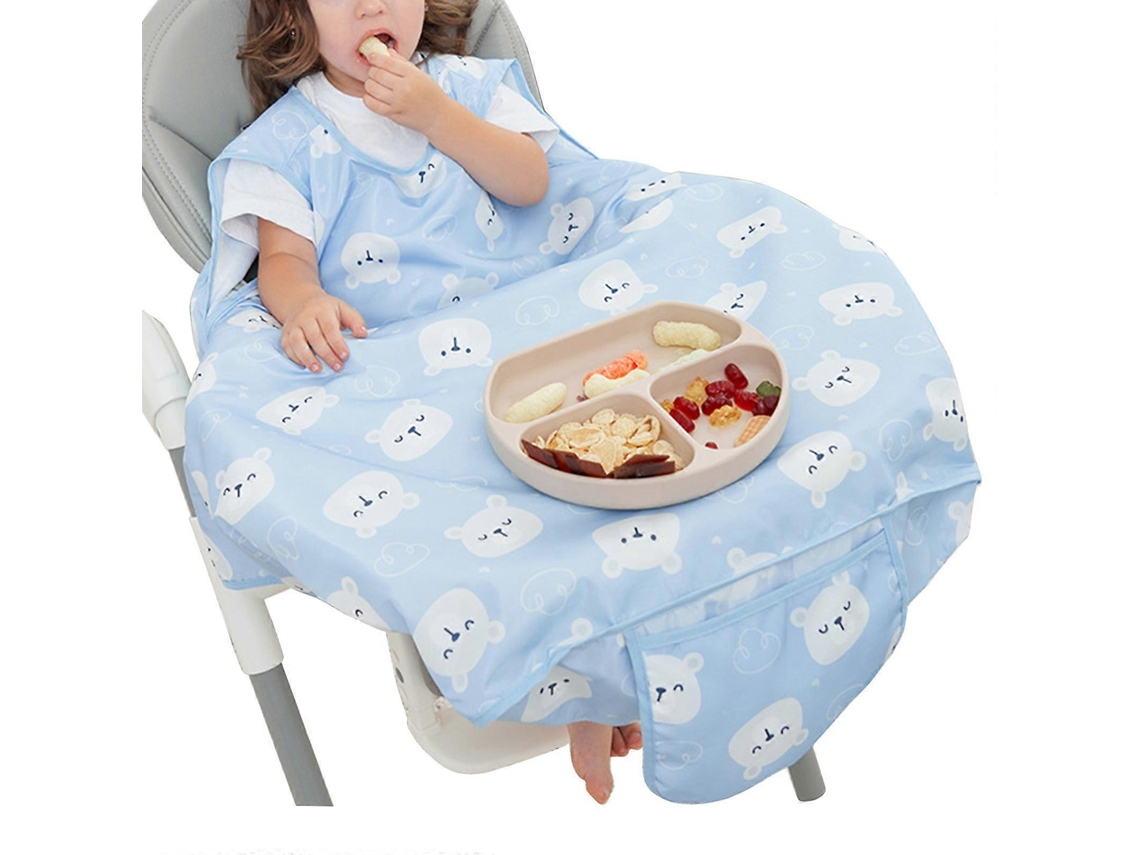 Babero sin mangas para bebé, mono de alimentación, babero impermeable para bebé, protección contra derrames de comida y agua, baberos