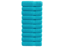 Toallas De Mano Solund 10 Unidades Turquesa 50x100 Cm 600 Gsm Wsd361127