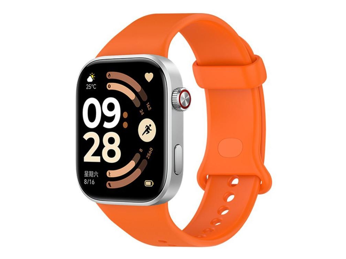 Bracelete Para Xiaomi Band 9 Pro / 8 Pro - Silicone Respirável - Cor Sólida Laranja