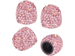 Tapa De Válvula De Neumático De Cristal Con Strass, 4 Piezas, Universal, Resistente Ao Desgaste, Antirroubo, Para Carro