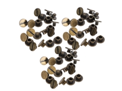 30 Juegos De Remaches De Bronce Latón Para Libros, Tornillos De Fijación De 9,5 X 6 Mm Y 4 Mm.
