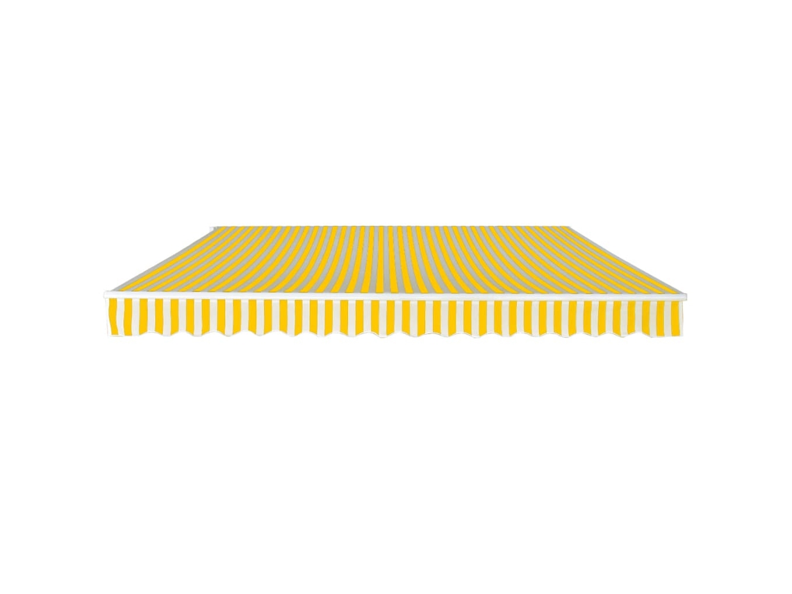 Maison Exclusive - Toldo Plegable De Operación Manual 400 Cm Amarillo Y Blanco