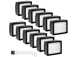 Paquete de 12 filtros de alta eficiencia Roomba para aspiradoras Irobot Roomba serie EIEJ. Incluye 1 cepillo.