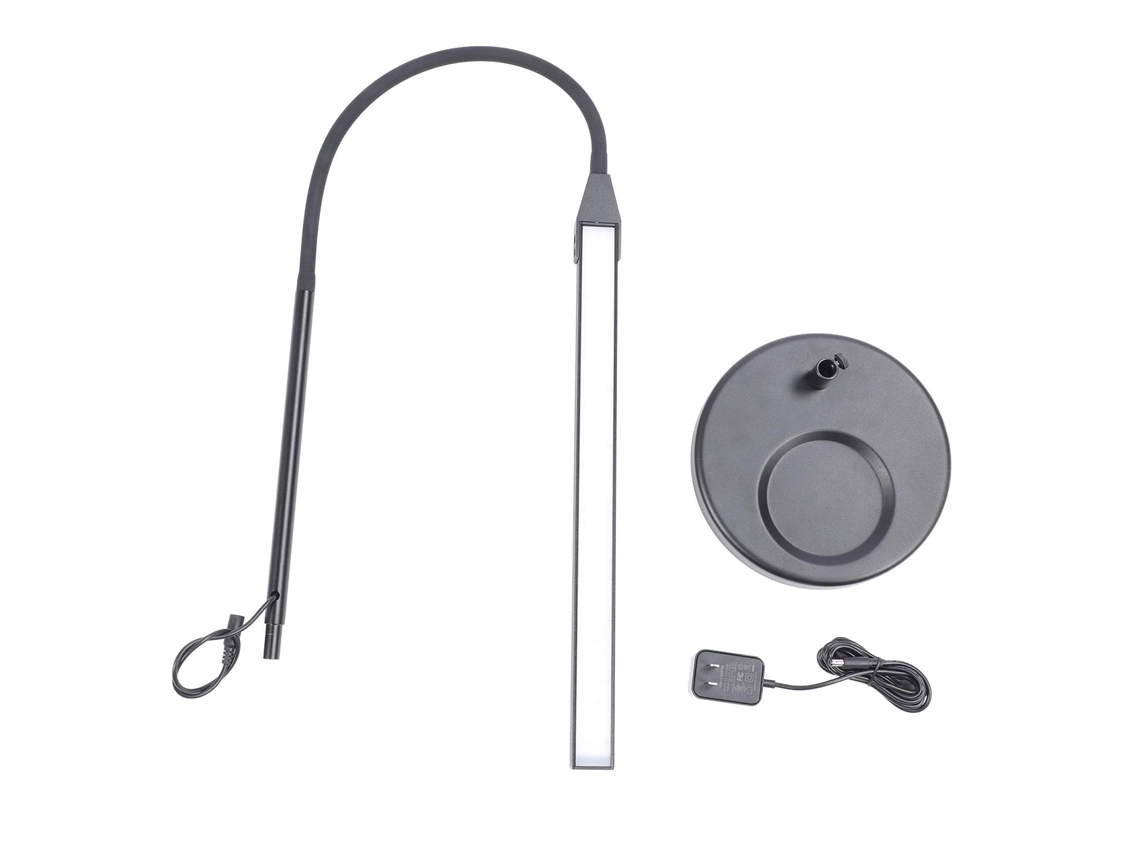 Lámpara De Mesa Led Plegable Con Brillo Ajustable, 3 Temperaturas De Color (3000k-6000k), Base Pesada Para Belleza Y Lectura, Enchufe Usb.