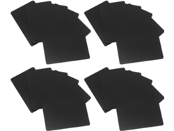 Tarjetas De Visita De Aluminio Negro De 86x54x0,8 Mm, Paquete De 20 Láminas Para Grabado En Metal.