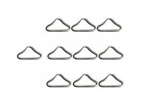 Resorte de trampolín, hebilla triangular de trampolín, anillos en V de trampolín Hebilla de anillos triangulares de acero inoxidable para pulsera K...