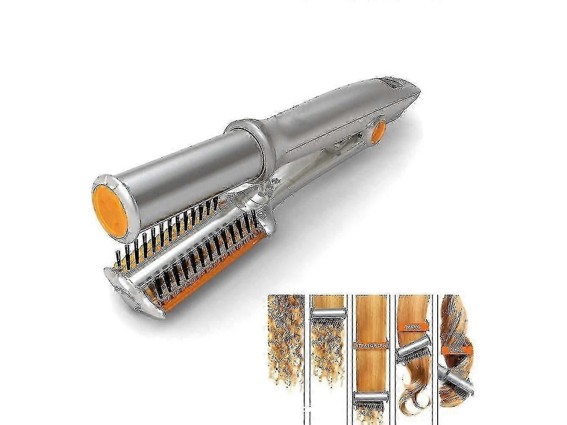 Plancha de pelo 2 en 1, rizador, moldeador profesional con tecnología iónica y guante resistente al calor. Nostalgia88