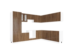 Maison Exclusive - Mueble Cocina Porto Roble Marrón 14 Pzas Madera Contrachapada