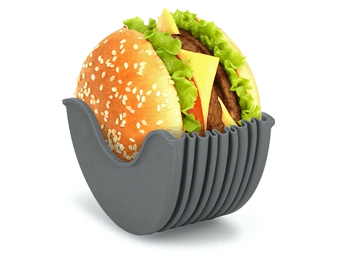 Soporte Para Hamburguesas Reutilizable, Elástico Y No Tóxico, Seguro Para Personas Mayores Y Niños.