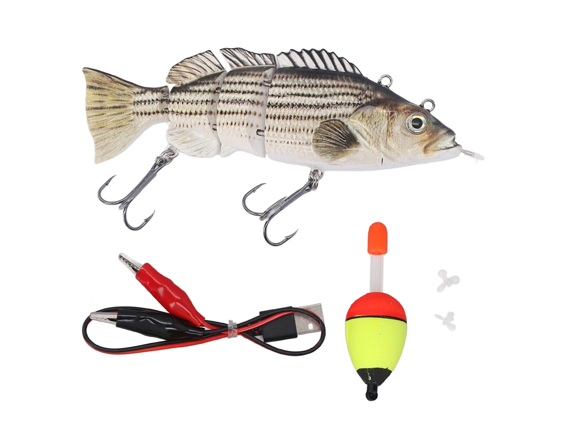 Señuelo De Pesca Eléctrico Recargable Con Movimiento Automático Y Diseño Multiarticular Para Lubina, Lucio Y Perca.