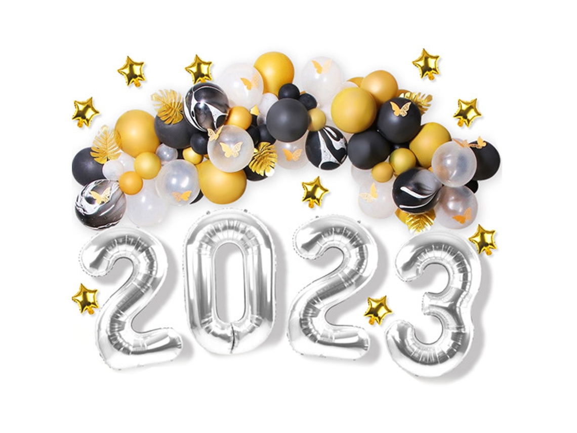 Globo Año Nuevo 2023 Globos Número Decoración Nochevieja Artículos Fiesta Año Nuevo EIOORORRIY