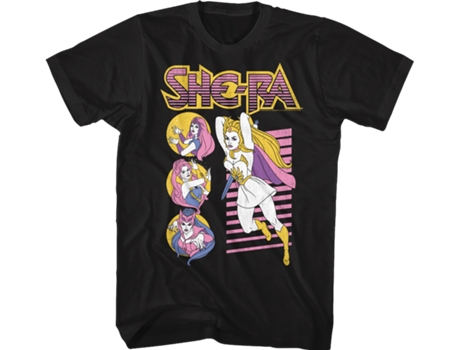 Camisetas Unisex DEEPSTONE Vintage She-Ra Masters of the Universe Negro (S)